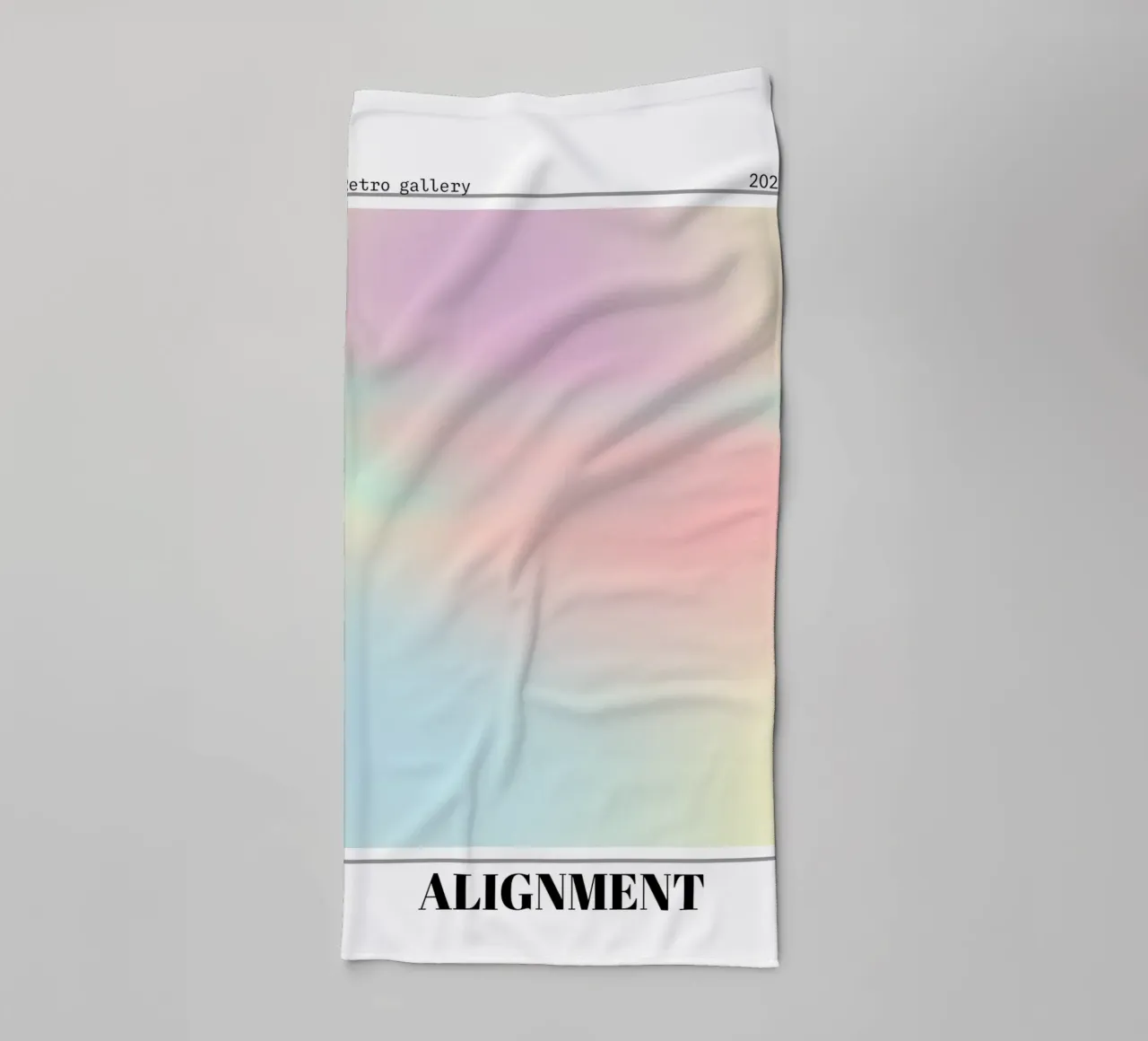 Retro Gallery 2023 - Alignment Pastel Aura Gradient Print towel by homdeco