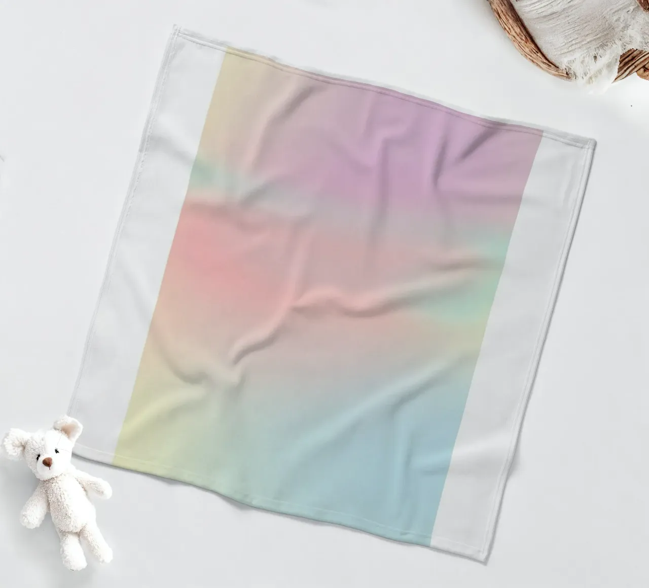 Retro Galerij 2023 - Alignment Pastel Aura Kleurverloop Print fleecedeken van homdeco