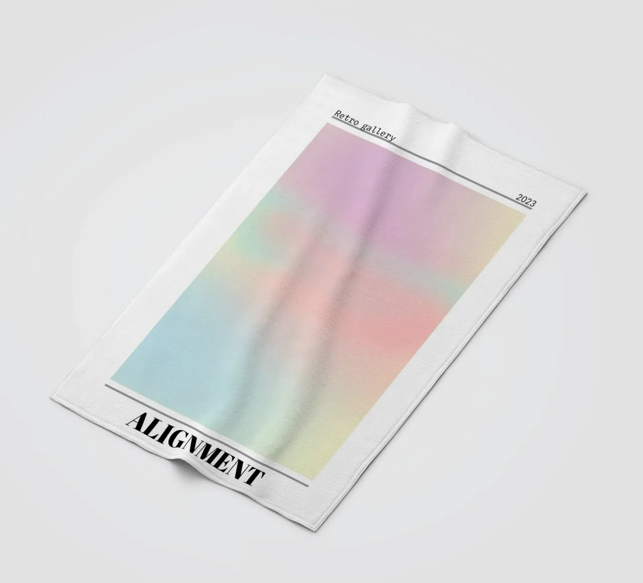 Retro Galerij 2023 - Alignment Pastel Aura Kleurverloop Print fleecedeken van homdeco