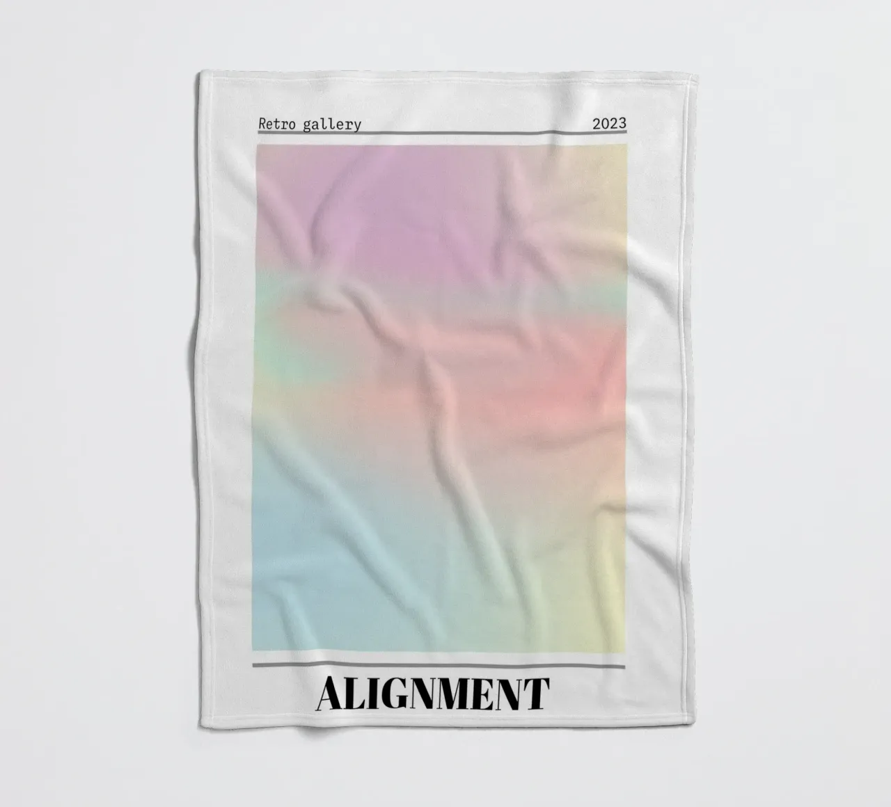 Retro Galerij 2023 - Alignment Pastel Aura Kleurverloop Print fleecedeken van homdeco