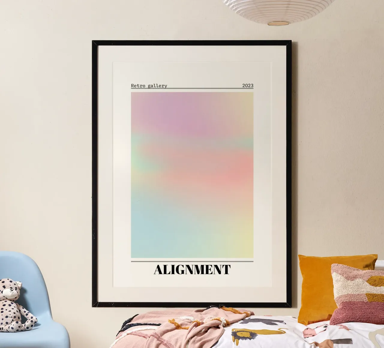Retro Gallery 2023 - Alignment Pastel Aura Gradient Print hahnemühle by homdeco
