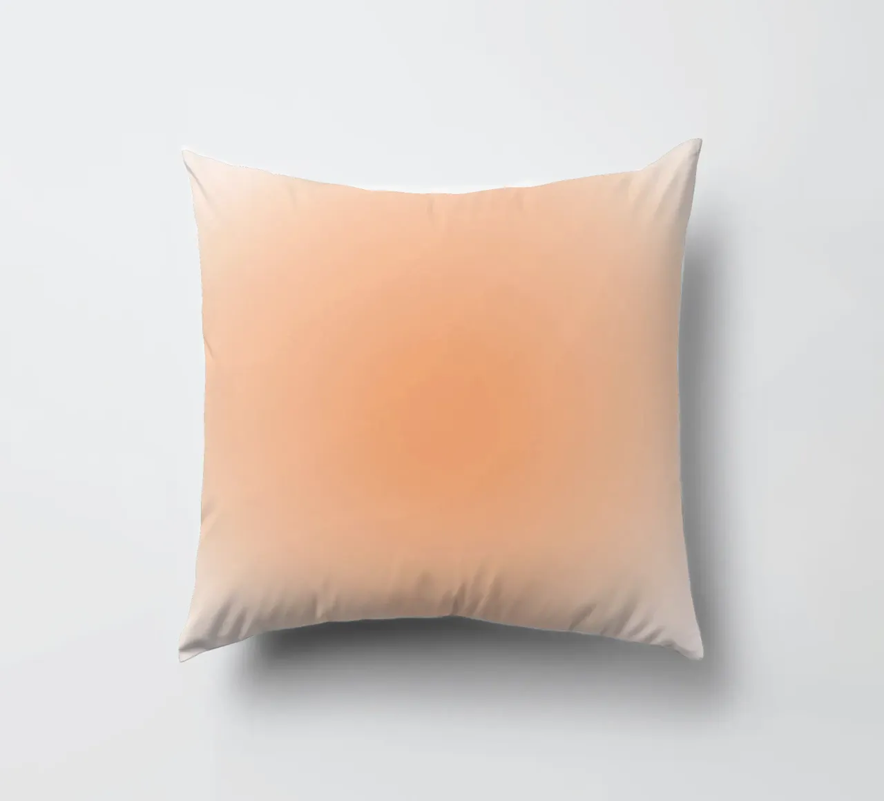 Attract Good Things Peach Aura Gradient Print decorative cushion by homdeco