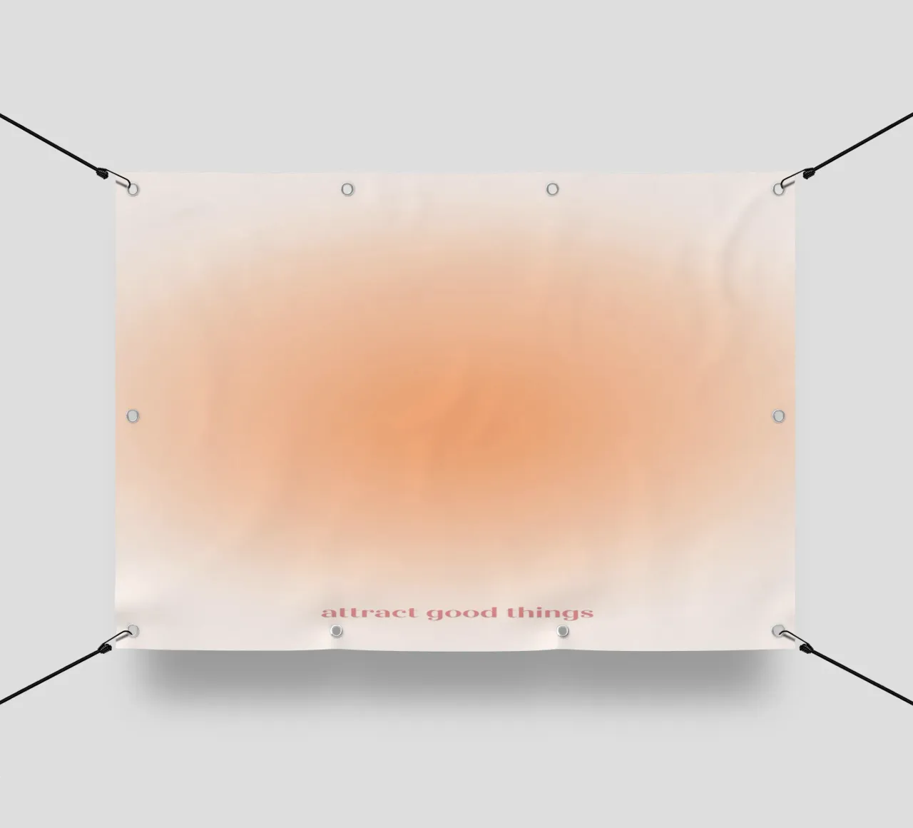 Attract Good Things Pfirsich Aura Gradient Print PVC Plane von homdeco