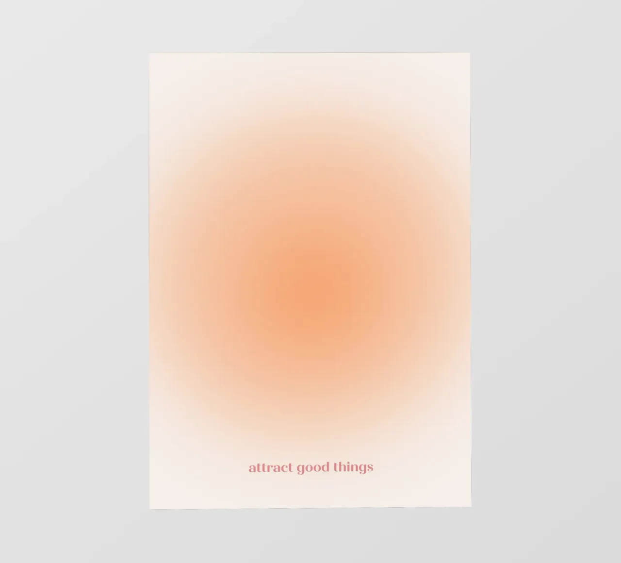 Attract Good Things Pfirsich Aura Gradient Print PVC Plane von homdeco