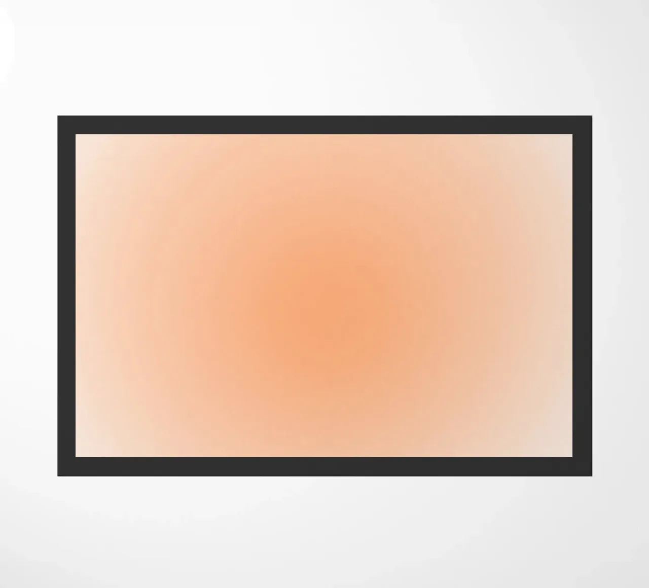 Attract Good Things Peach Aura Gradient Print doormat by homdeco