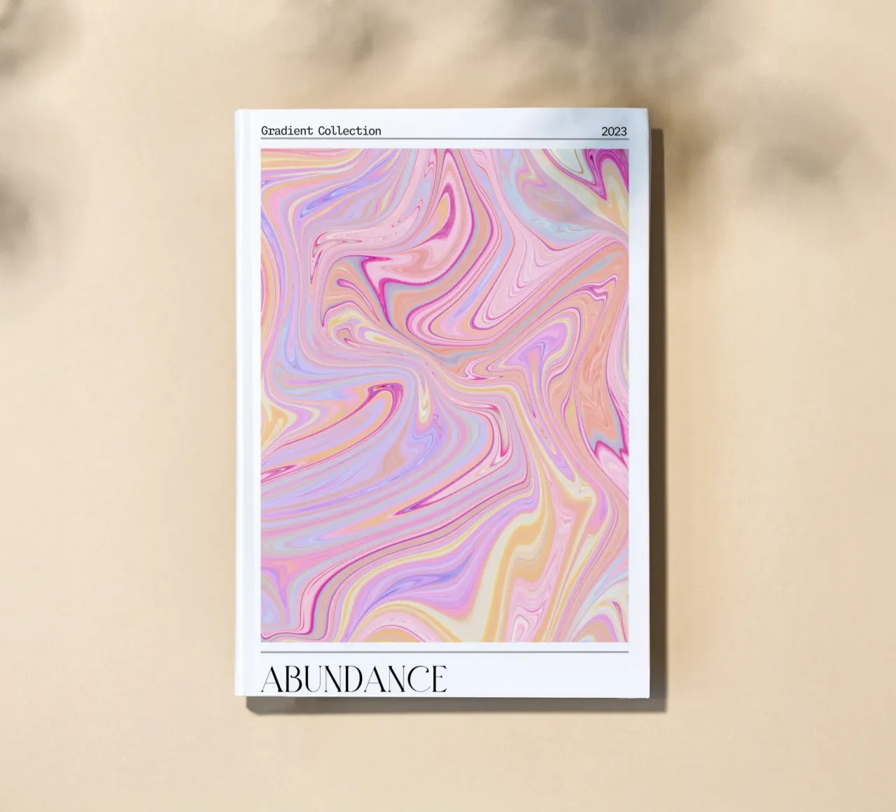 Abundance Marble Swirl Pastel Gradient Art Print notebook by homdeco