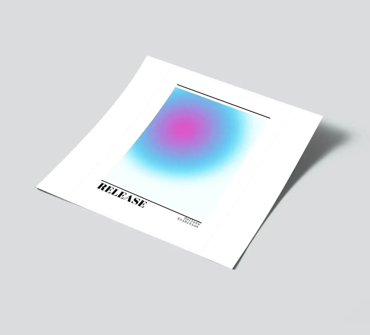 Release Aura Gradient Art Print - Gallery Exhibition sticker sheet by homdeco