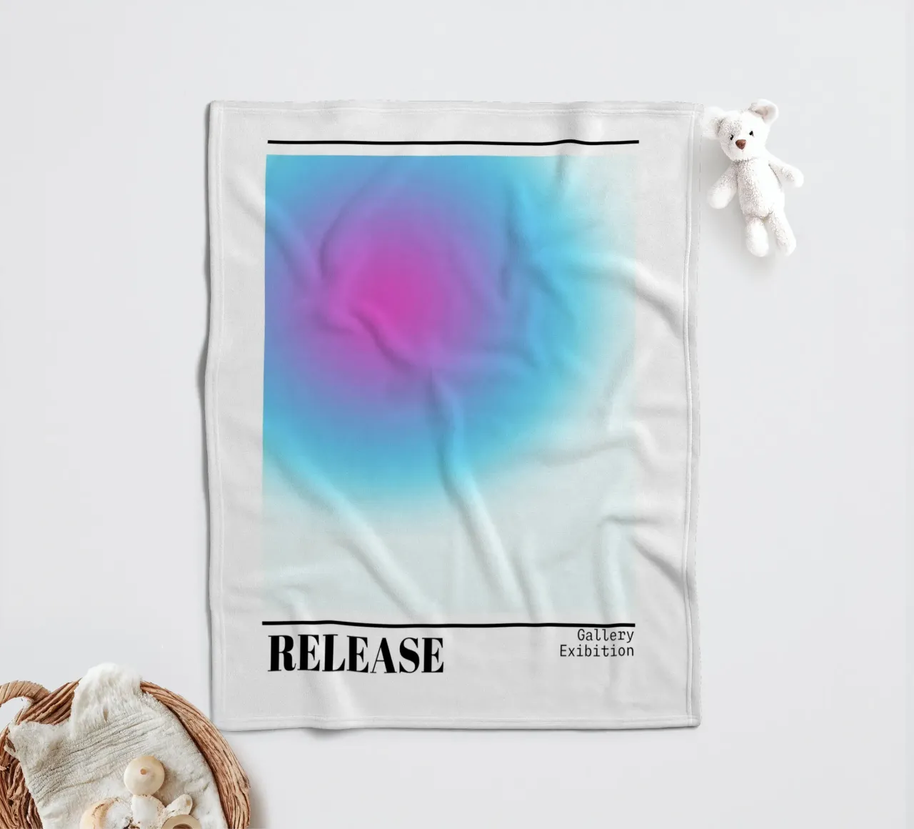 Aura-Gradient-Kunstdruck freigeben - Galerie-Ausstellung Fleecedecke von homdeco