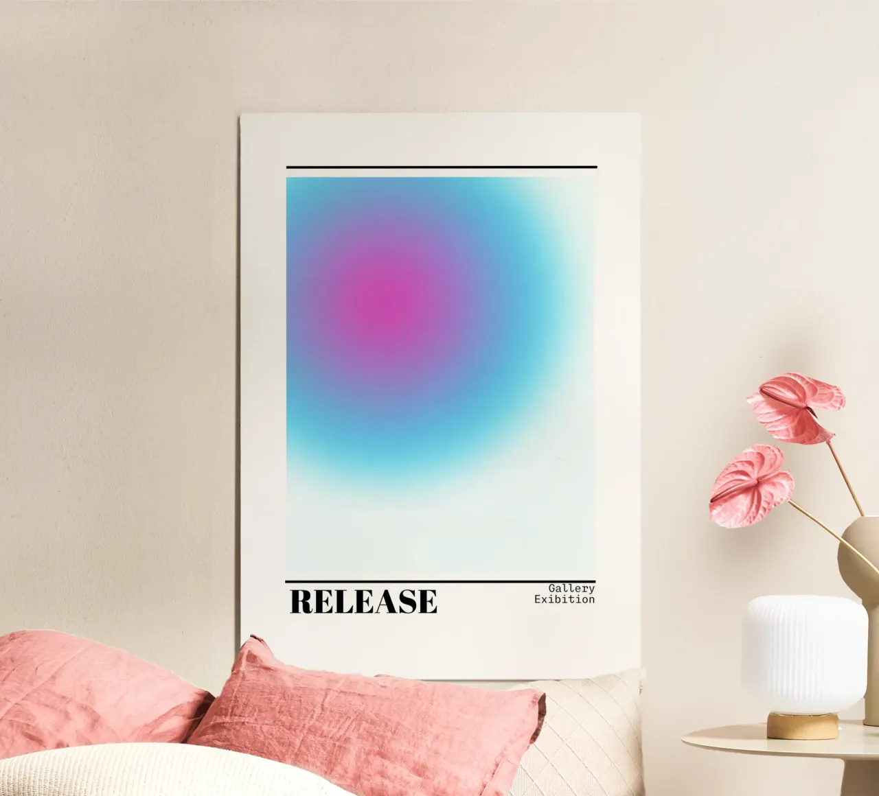 Release Aura Gradient Art Print - Exposition de la galerie panneau forex de homdeco