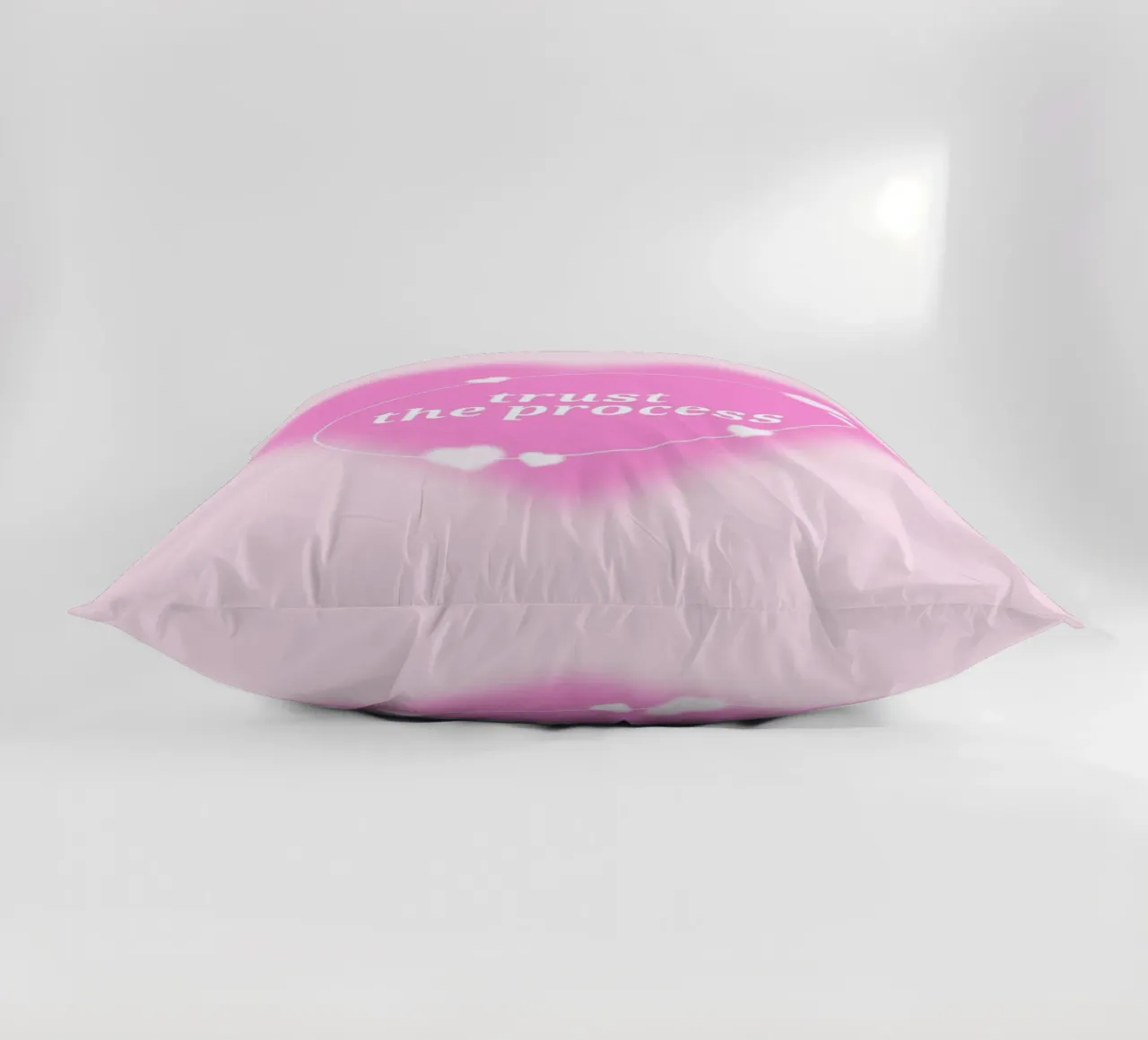 Trust The Process Pink Heart Aura Print - Love & Growth decorative cushion by homdeco