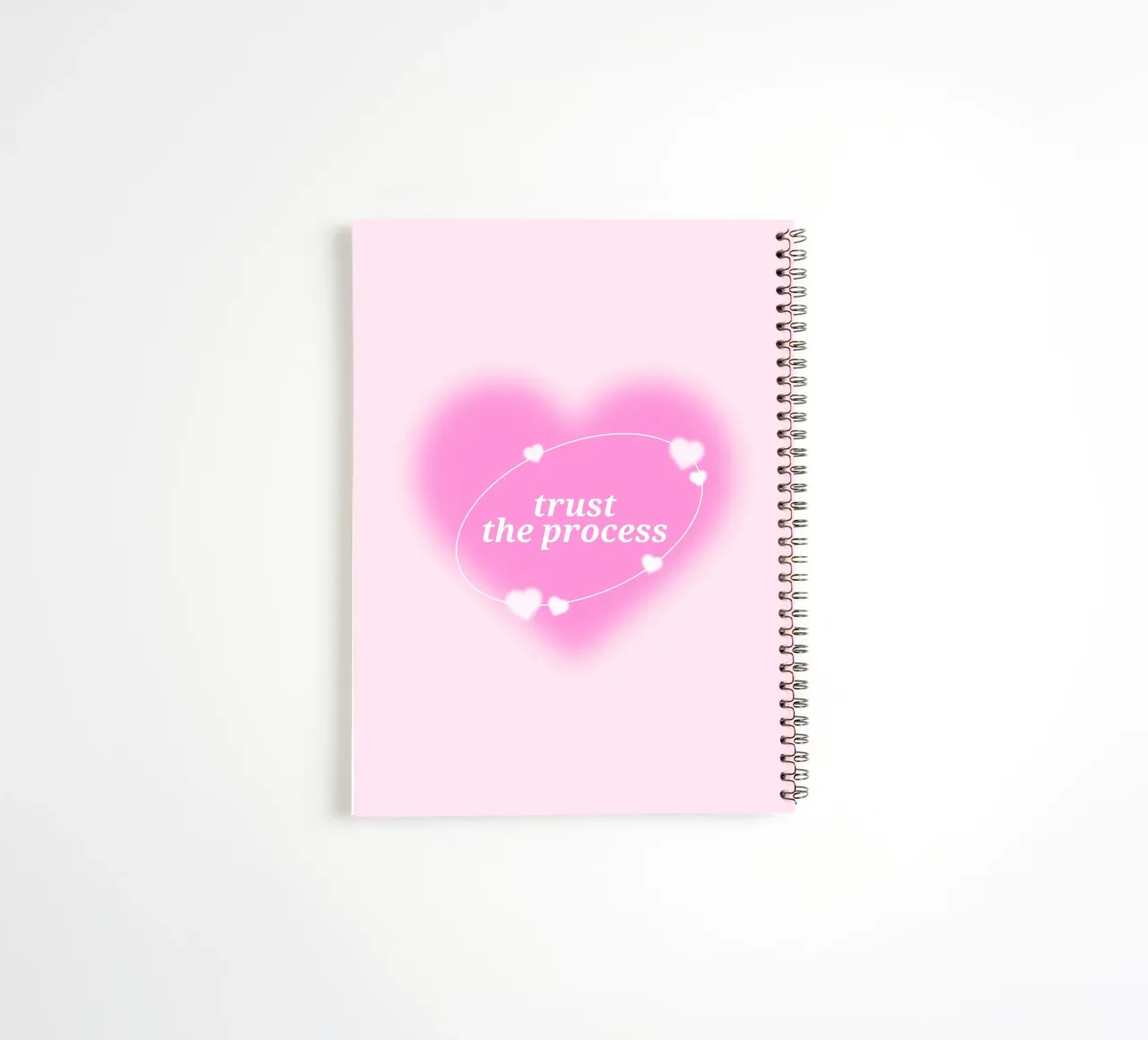 Trust The Process Pink Heart Aura Print - Liebe & Wachstum Ringbuch von homdeco