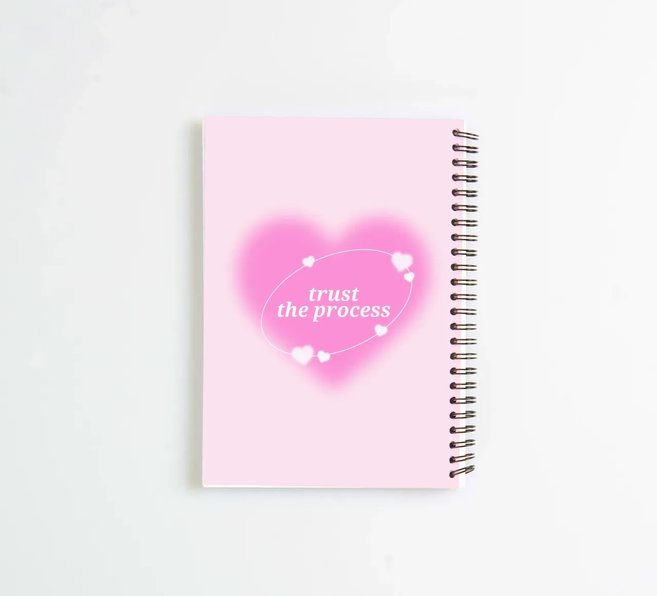 Trust The Process Pink Heart Aura Print - Liebe & Wachstum Ringbuch von homdeco