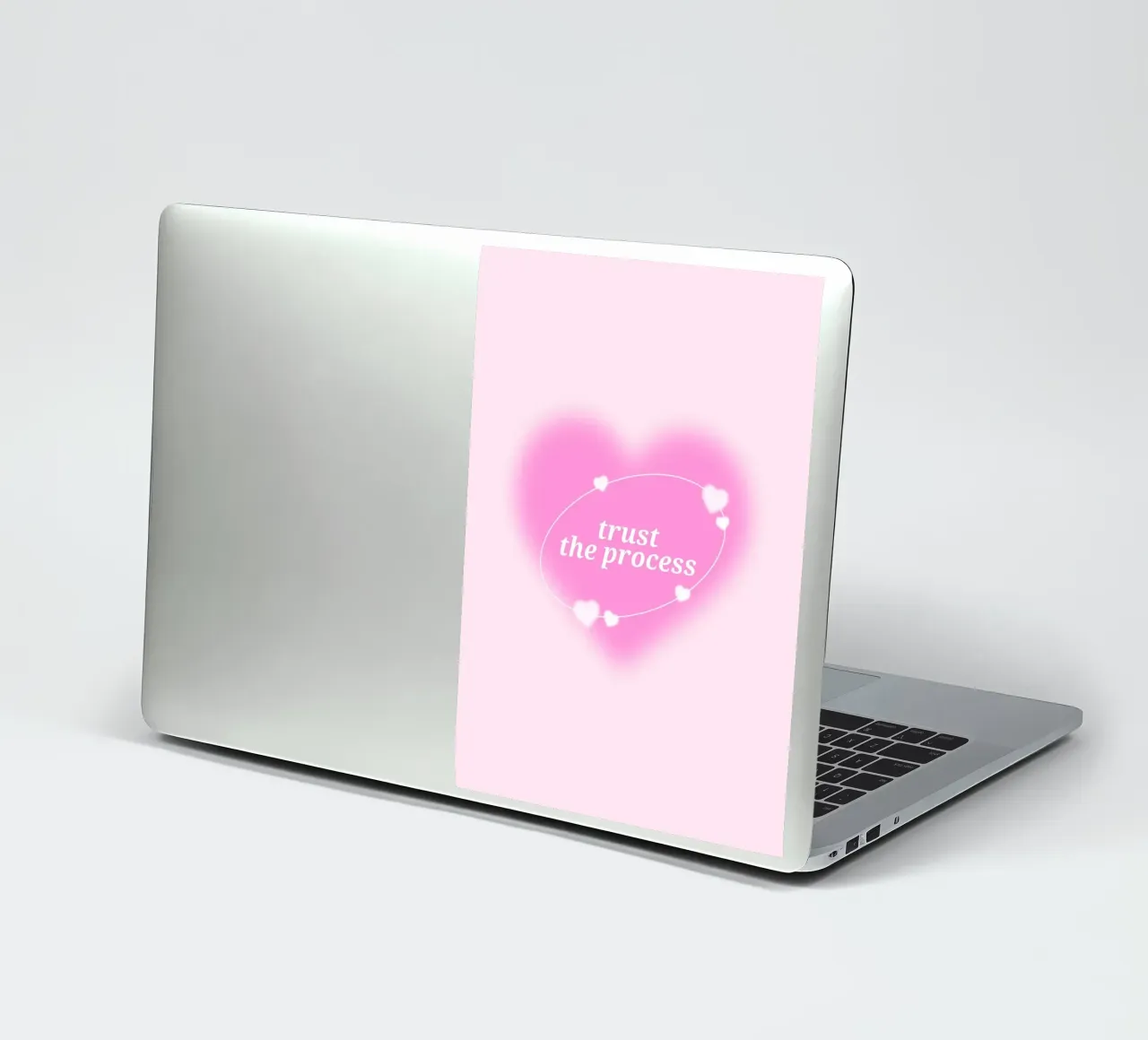 Trust The Process Pink Heart Aura Print - Liebe & Wachstum Sticker von homdeco