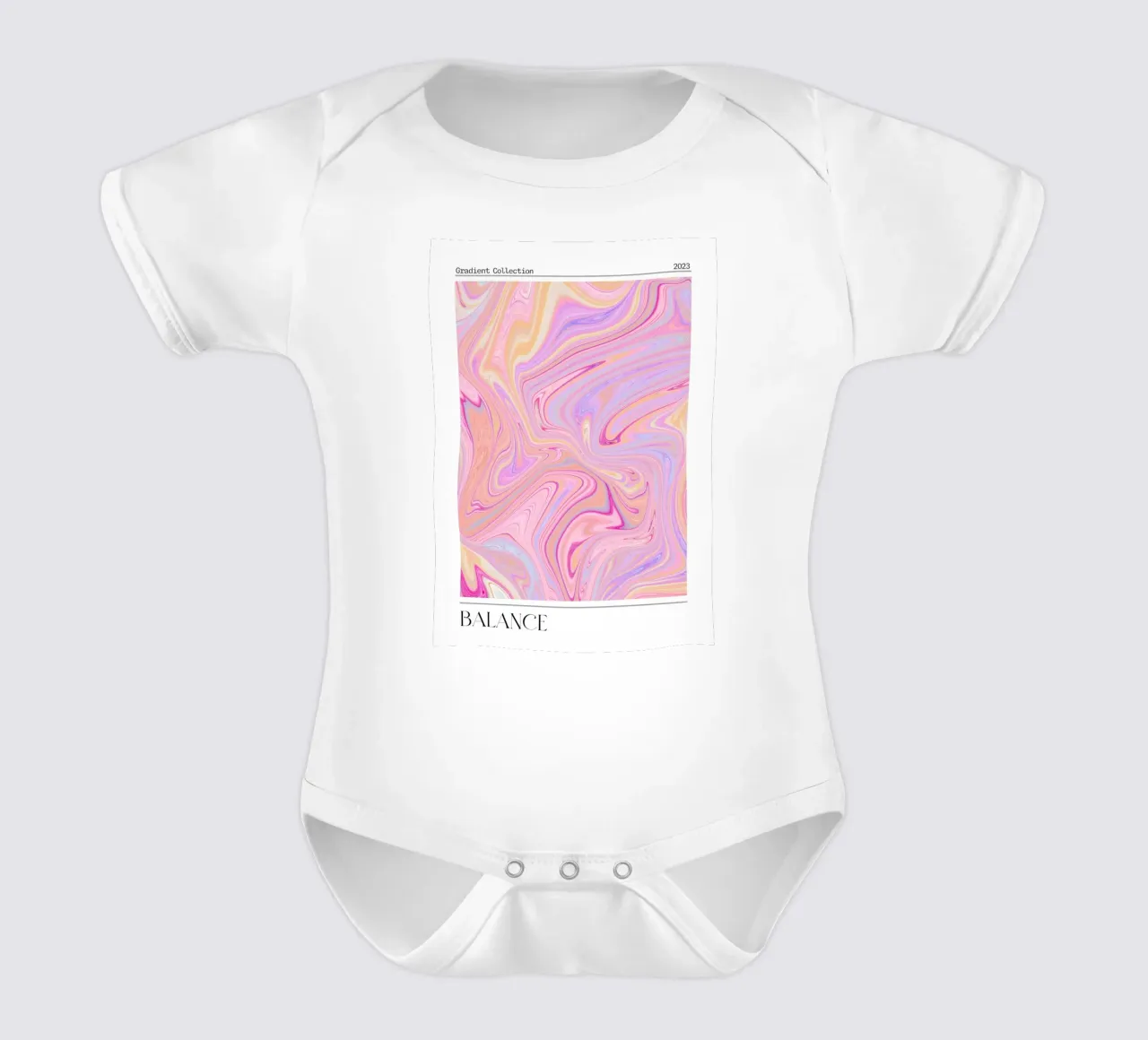 Balance Marble Swirl Pastel Gradient Art Print short-sleeve baby romper by homdeco