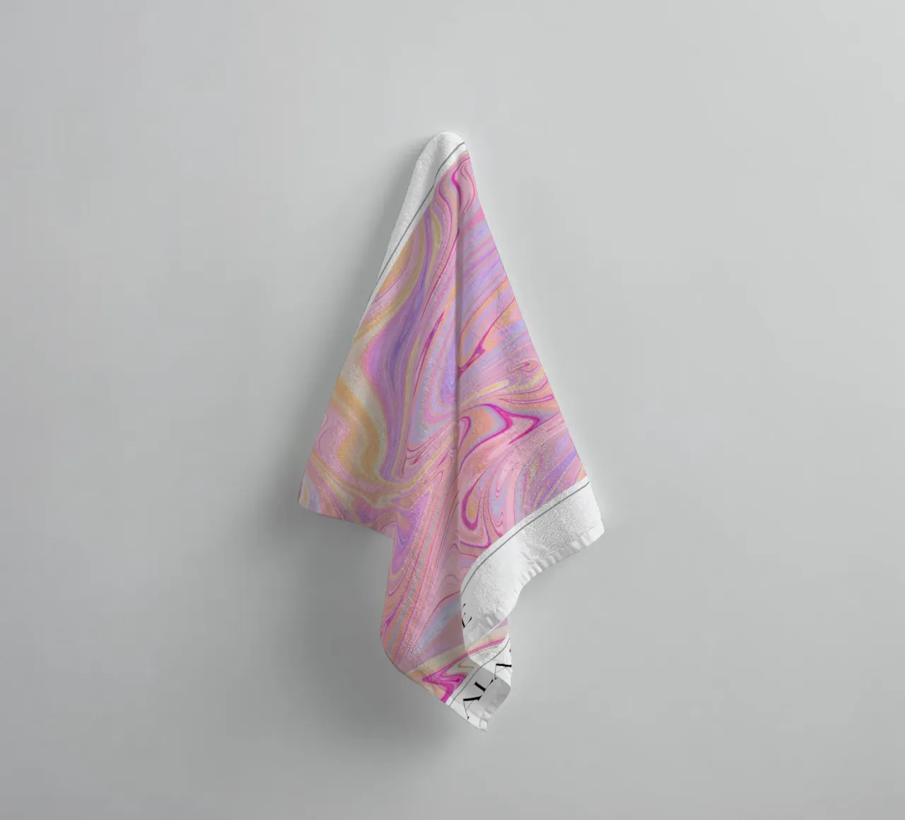 Balance Marble Swirl Pastel Gradient Art Print towel by homdeco