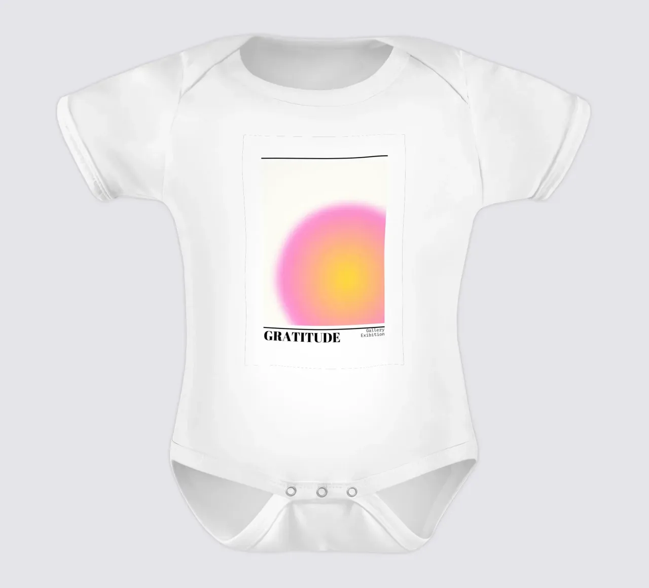 Dankbaarheid Aura Kleurverloop Print - Galerie Tentoonstelling babyrompertje korte mouwen van homdeco