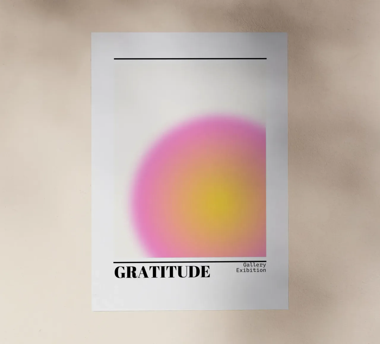 Gratitude Aura Gradient Print - Galerie d'exposition film rétro-éclairé de homdeco