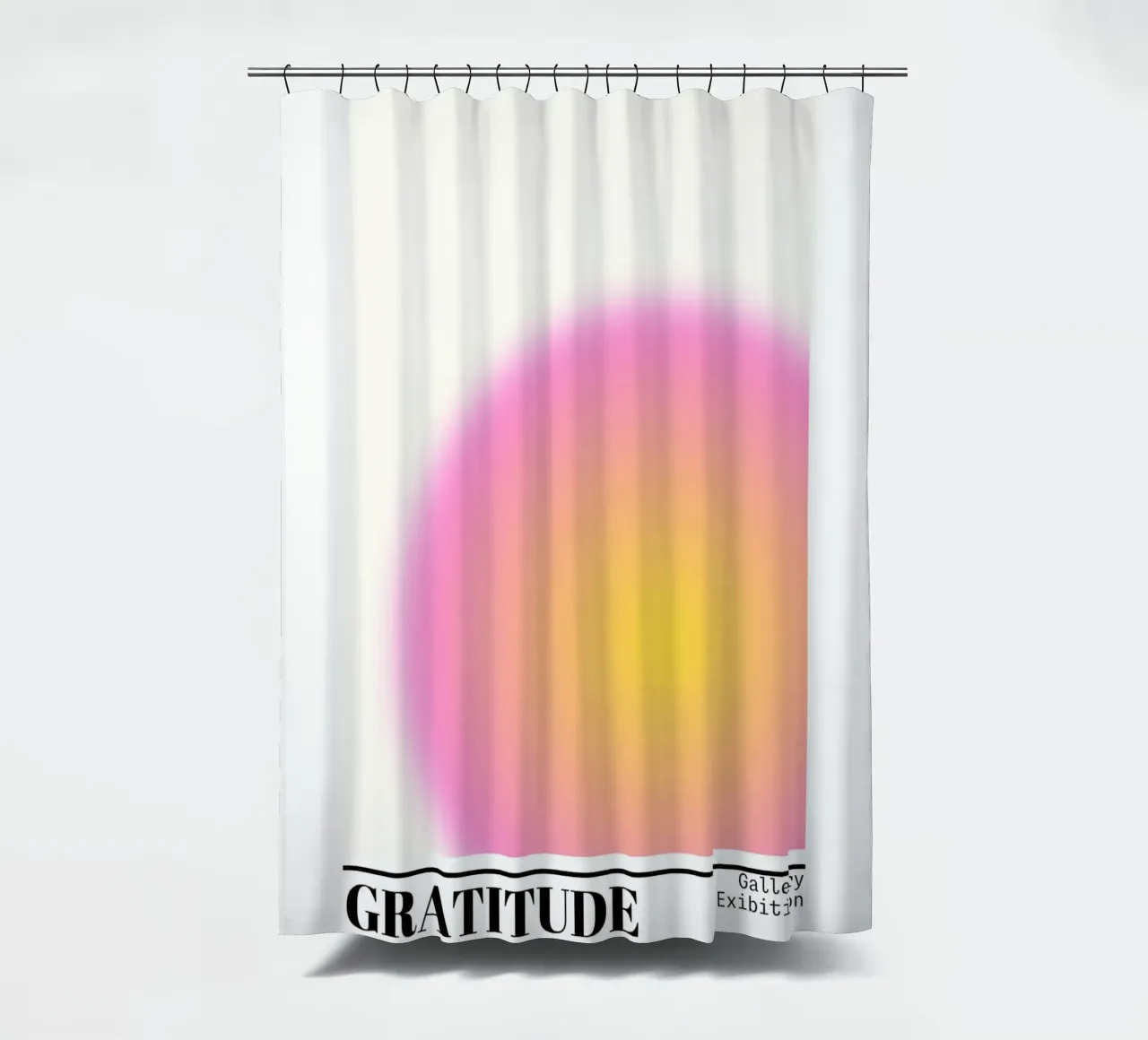 Gratitude Aura Gradient Print - Gallery Exhibition shower curtain by homdeco