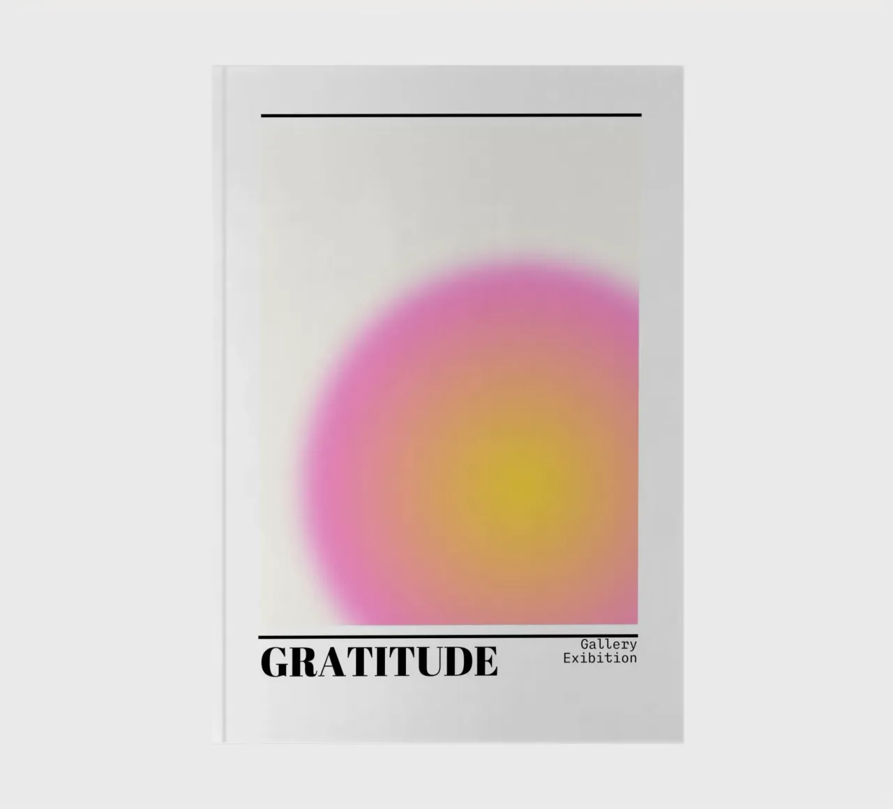 Gratitude Aura Gradient Print - Gallery Exhibition notebook by homdeco