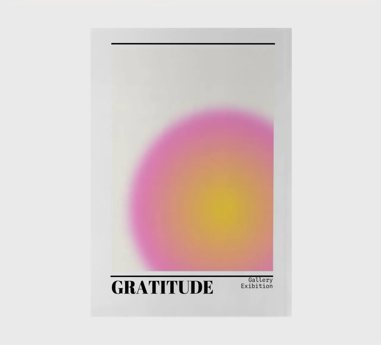 Gratitude Aura Gradient Print - Gallery Exhibition notebook by homdeco