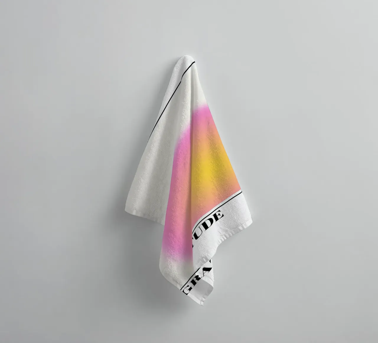 Dankbaarheid Aura Kleurverloop Print - Galerie Tentoonstelling badhanddoek van homdeco