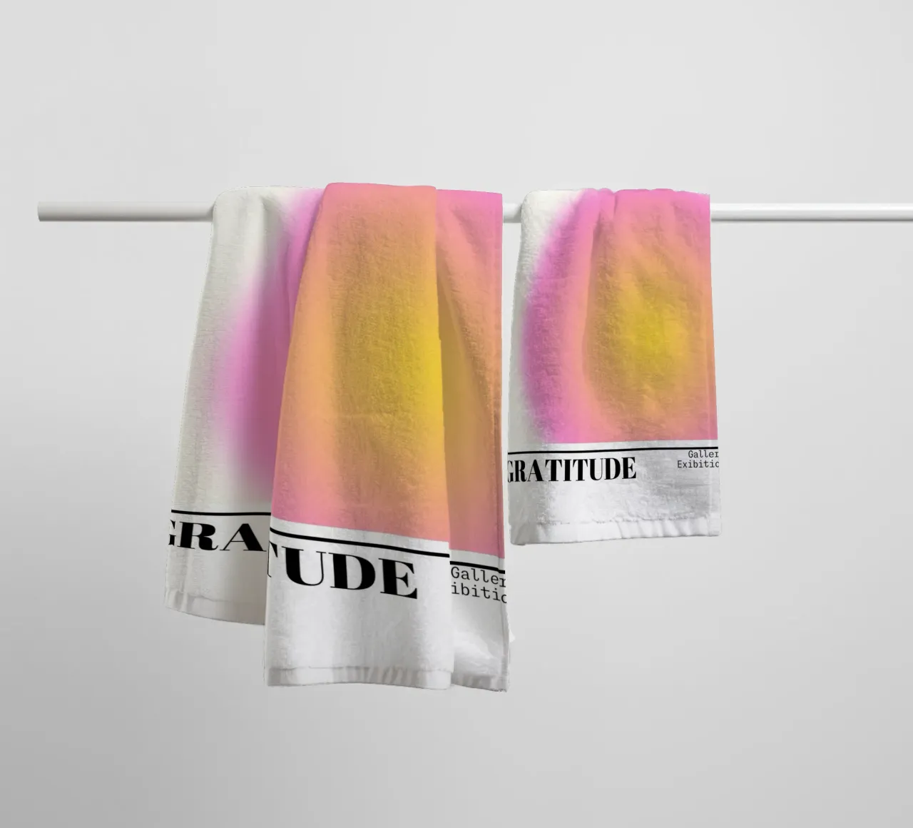 Dankbaarheid Aura Kleurverloop Print - Galerie Tentoonstelling badhanddoek van homdeco