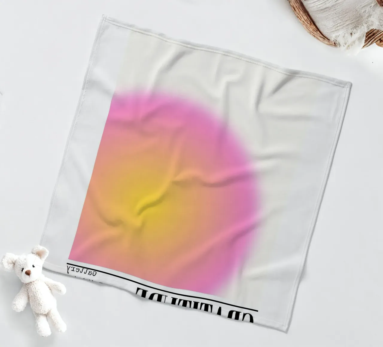 Gratitude Aura Gradient Print - Gallery Exhibition fleece blanket by homdeco