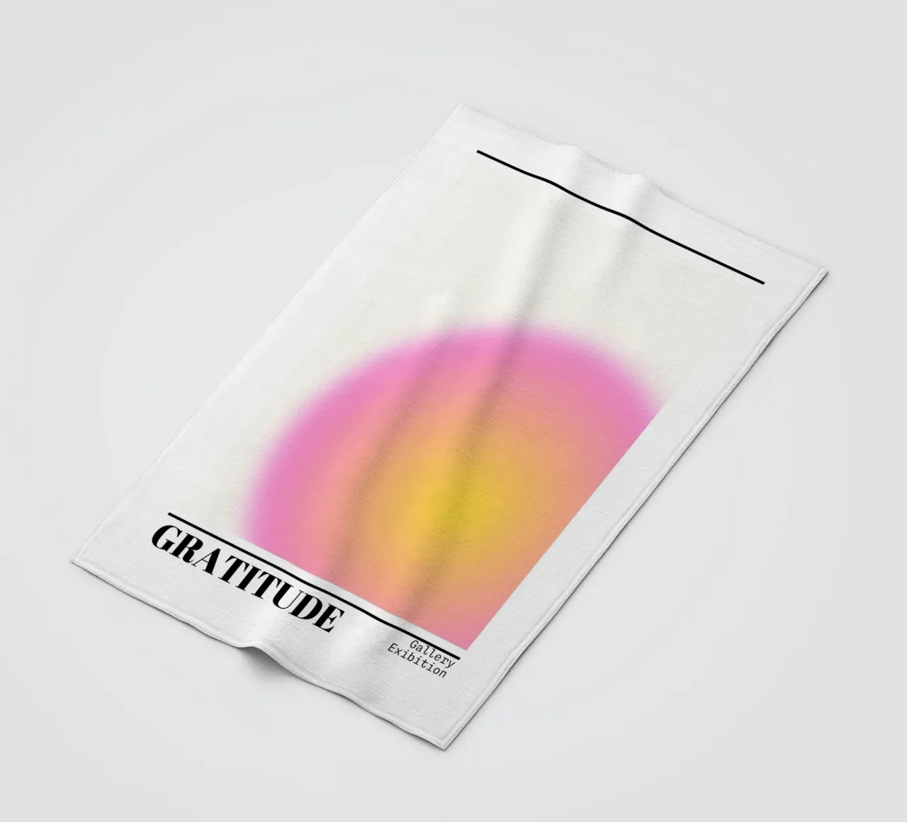 Gratitude Aura Gradient Print - Gallery Exhibition fleece blanket by homdeco