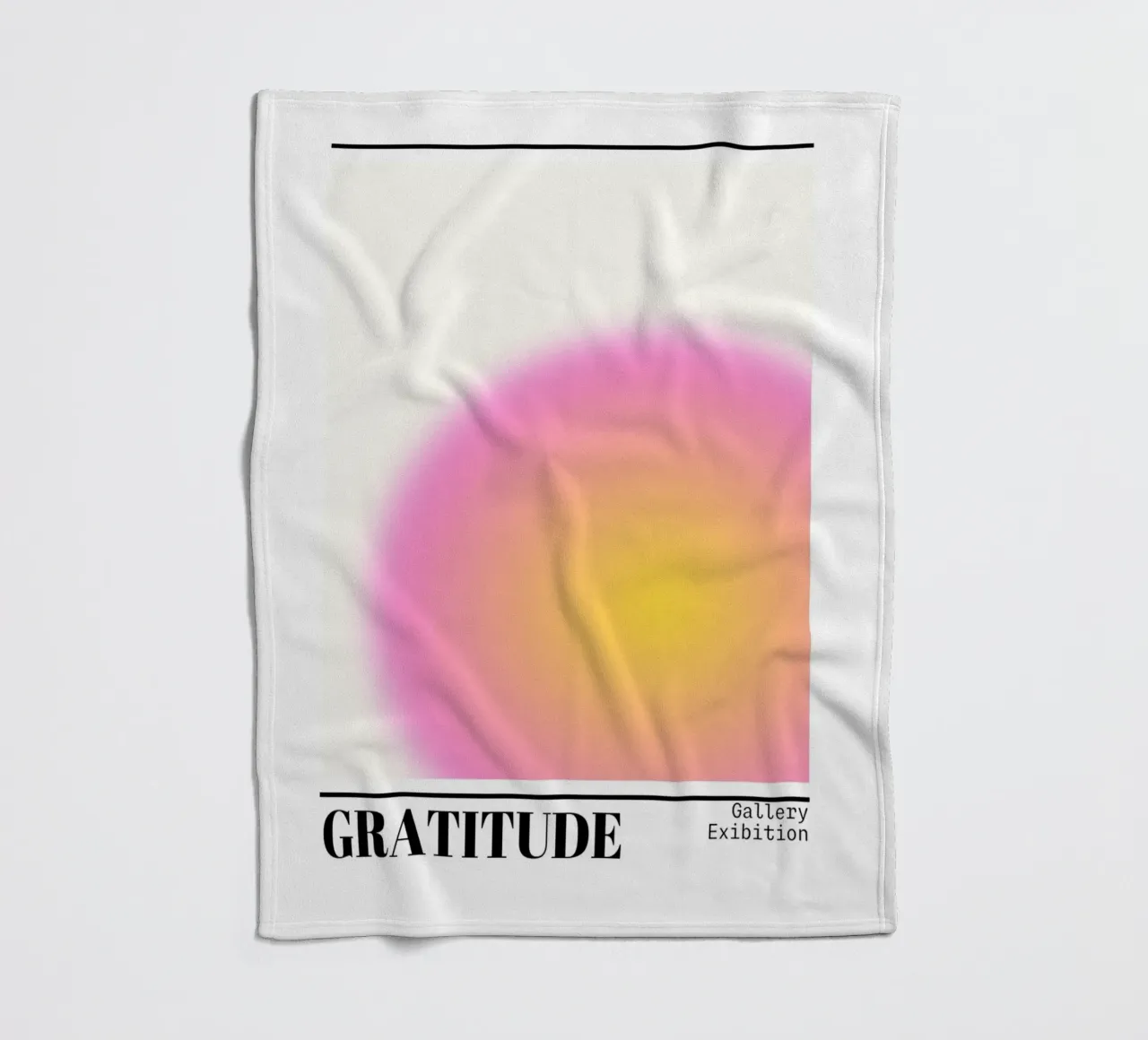 Gratitude Aura Gradient Print - Gallery Exhibition fleece blanket by homdeco