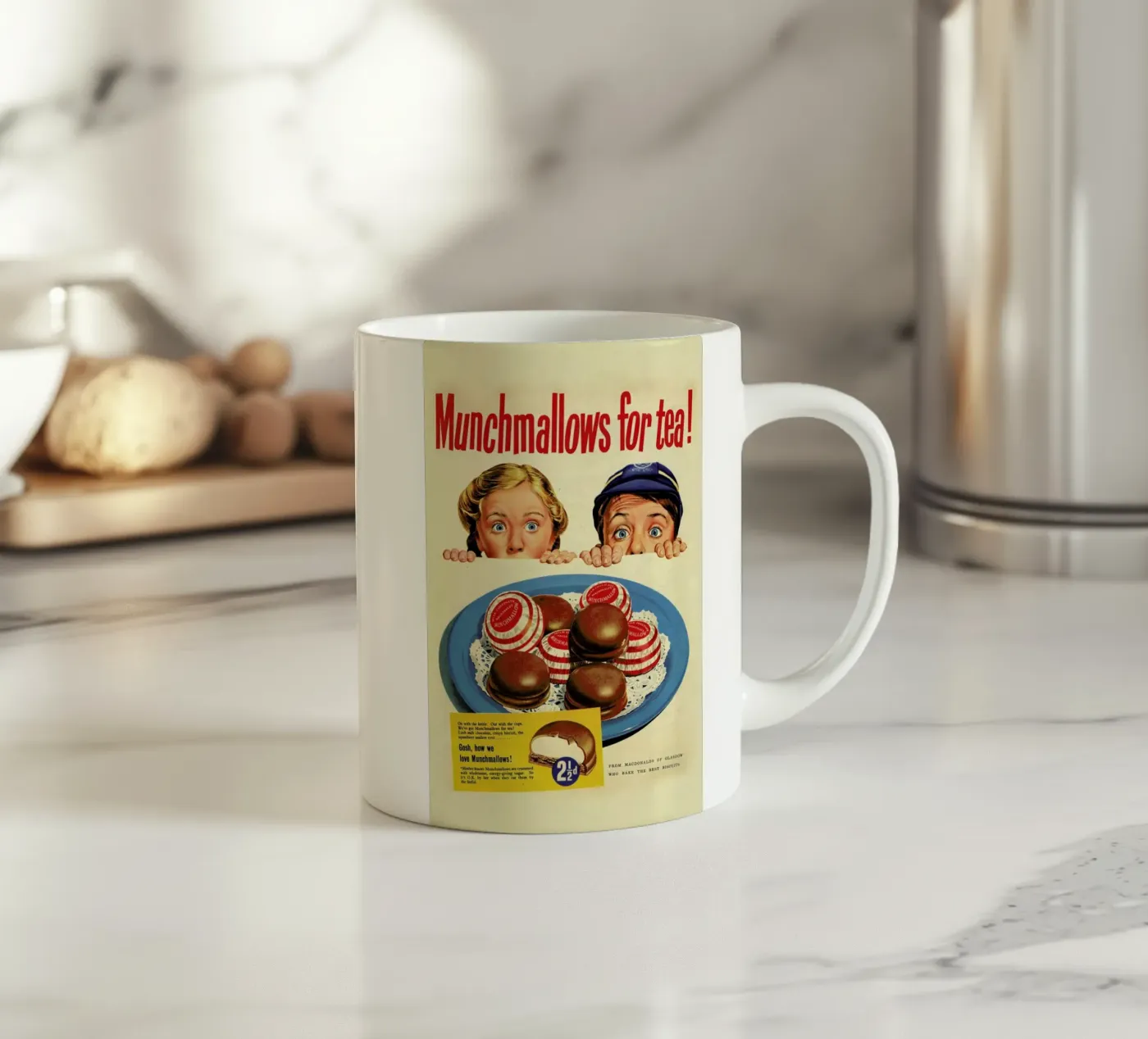 Munchmallows ceramic mug by Hemingway Design