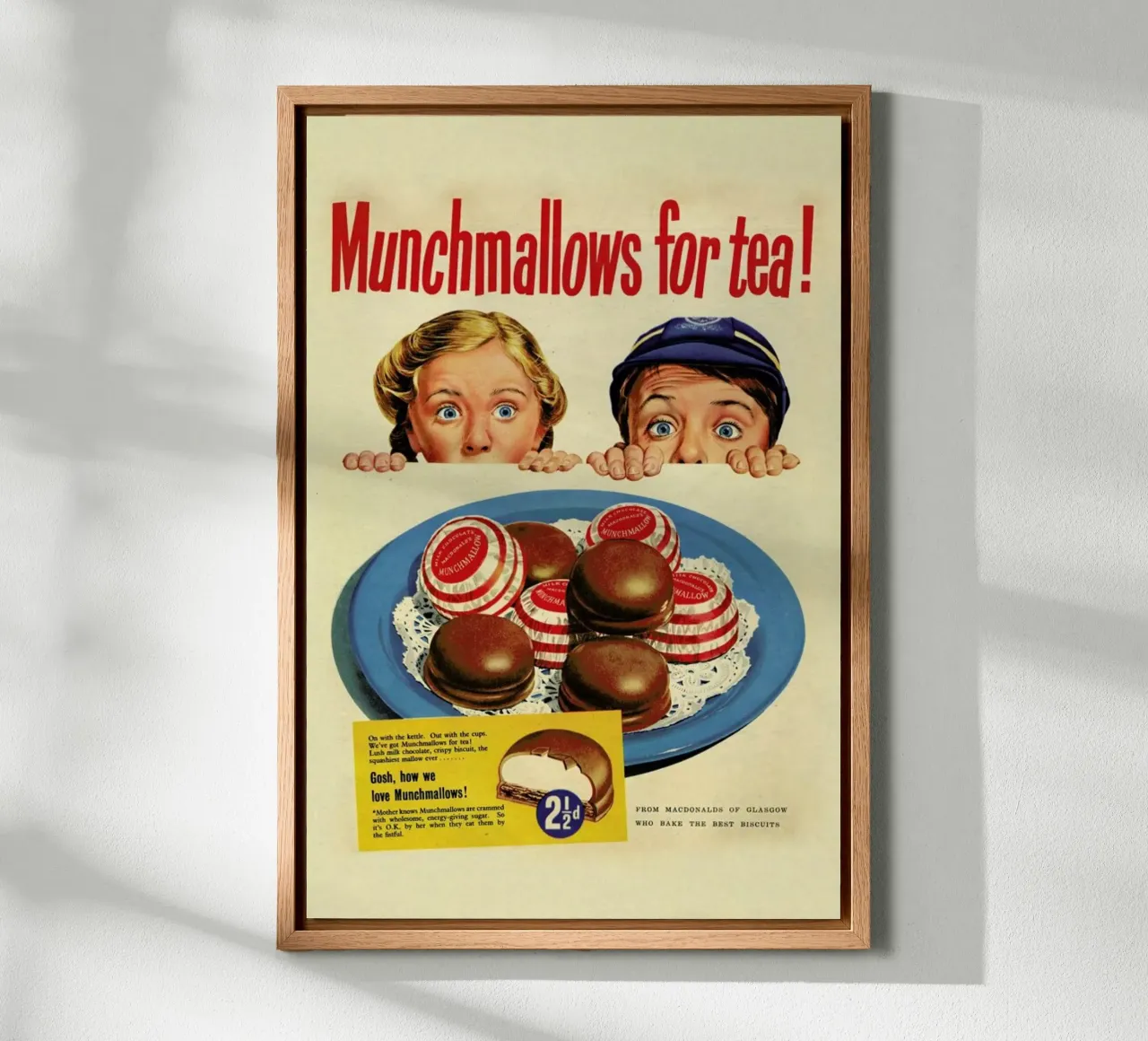 Munchmallows tela con Cornice a cassetta da Hemingway Design