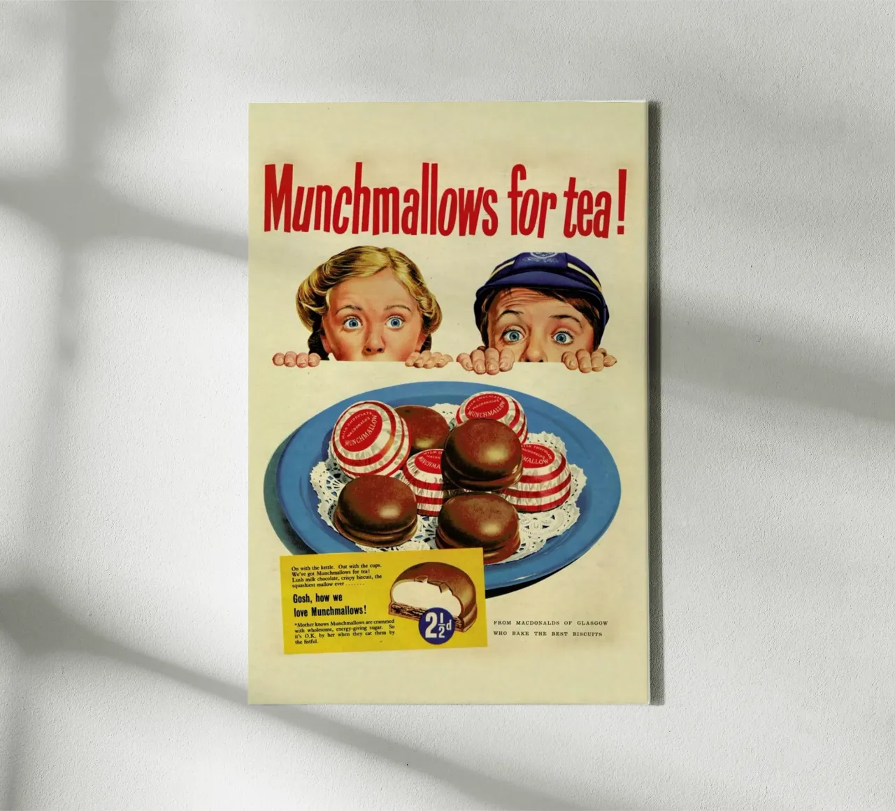 Munchmallows tela con Cornice a cassetta da Hemingway Design