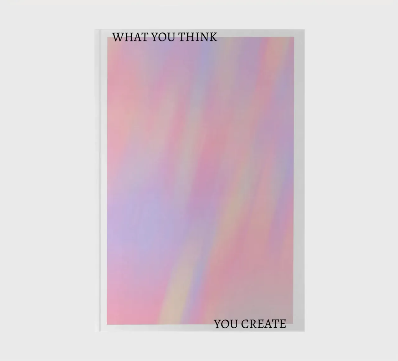 What You Think You Create - Pastel Aura Gradient Print notebook by homdeco