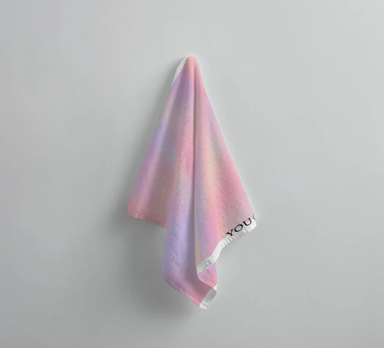 What You Think You Create - Pastel Aura Gradient Print towel by homdeco