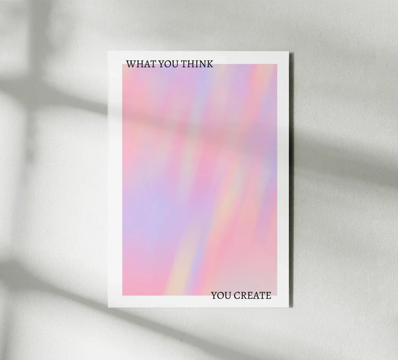 What You Think You Create - Pastel Aura Gradient Print alu-dibond by homdeco