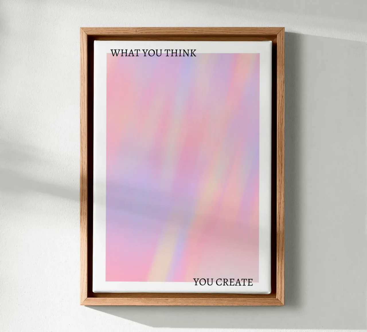 What You Think You Create - Pastel Aura Gradient Print canvas by homdeco