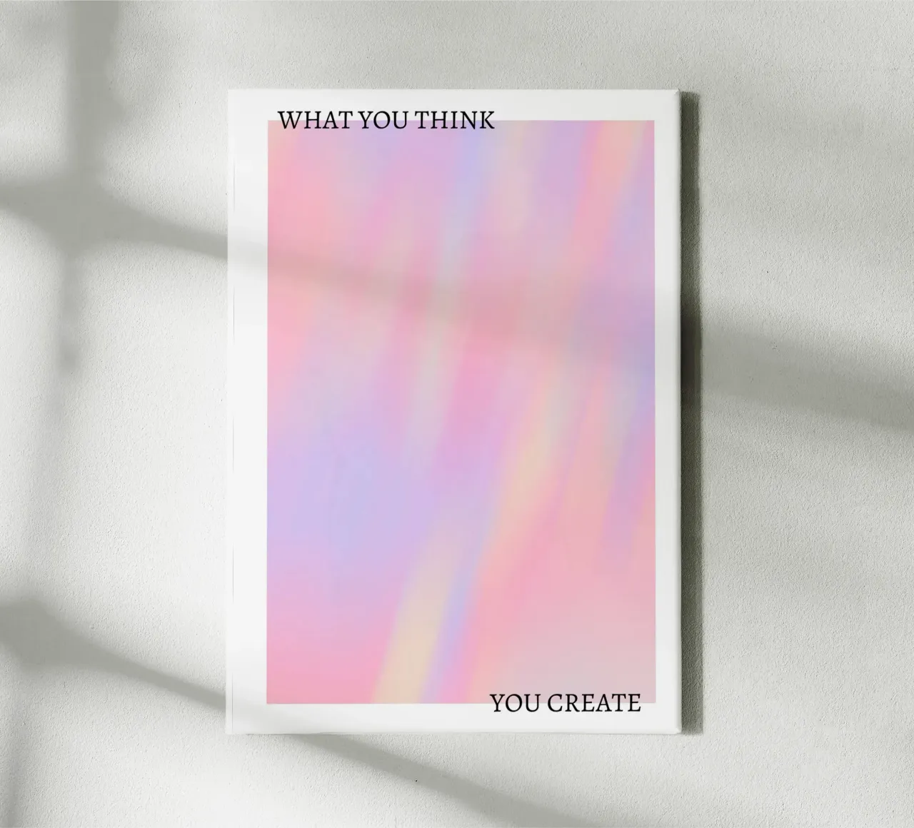 What You Think You Create - Pastel Aura Gradient Print canvas by homdeco