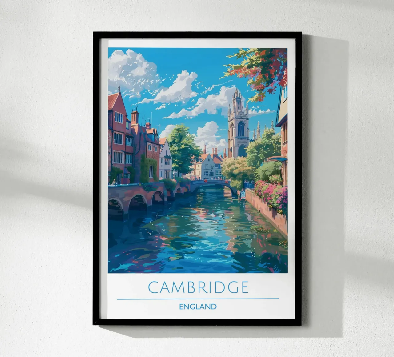 Ciò che pensi di creare - Stampa aura pastello sfumata poster con telaio in legno da homdeco