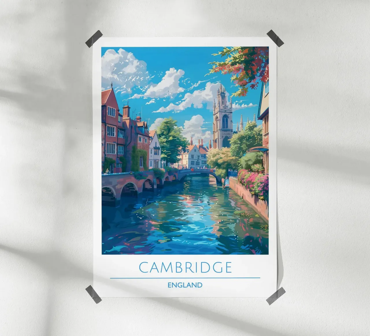 Ciò che pensi di creare - Stampa aura pastello sfumata poster con telaio in legno da homdeco