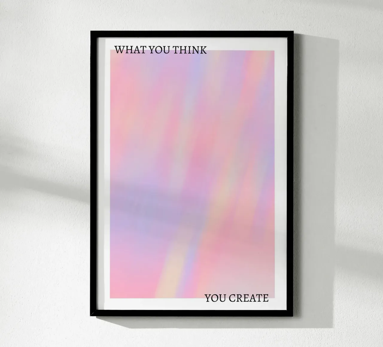 What You Think You Create - Pastel Aura Gradient Print hahnemühle by homdeco