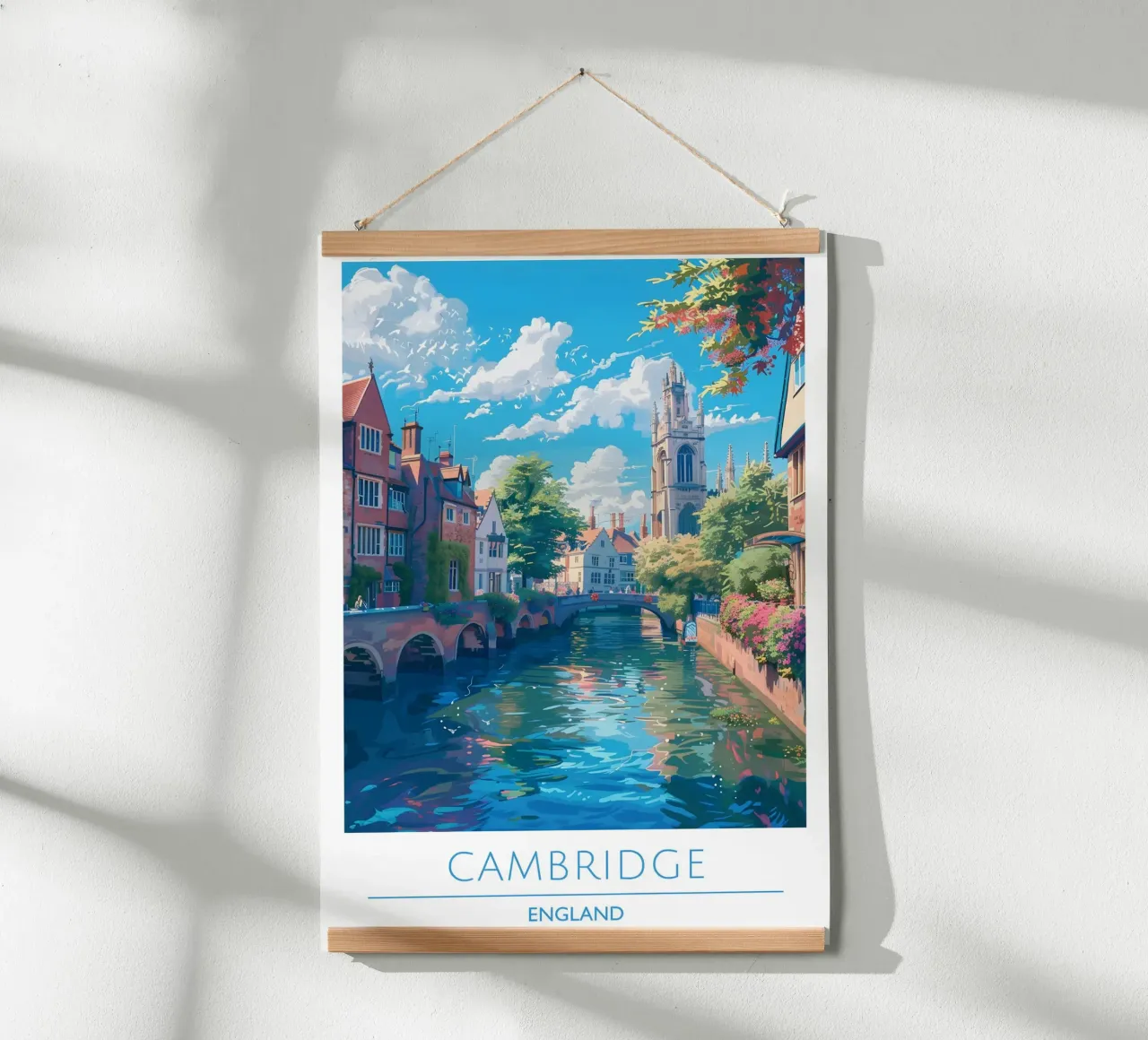 Ciò che pensi di creare - Stampa aura pastello sfumata poster con telaio in legno da homdeco