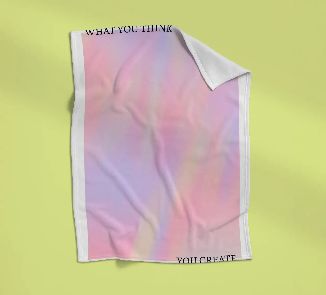 What You Think You Create - Pastel Aura Gradient Print fleece blanket by homdeco