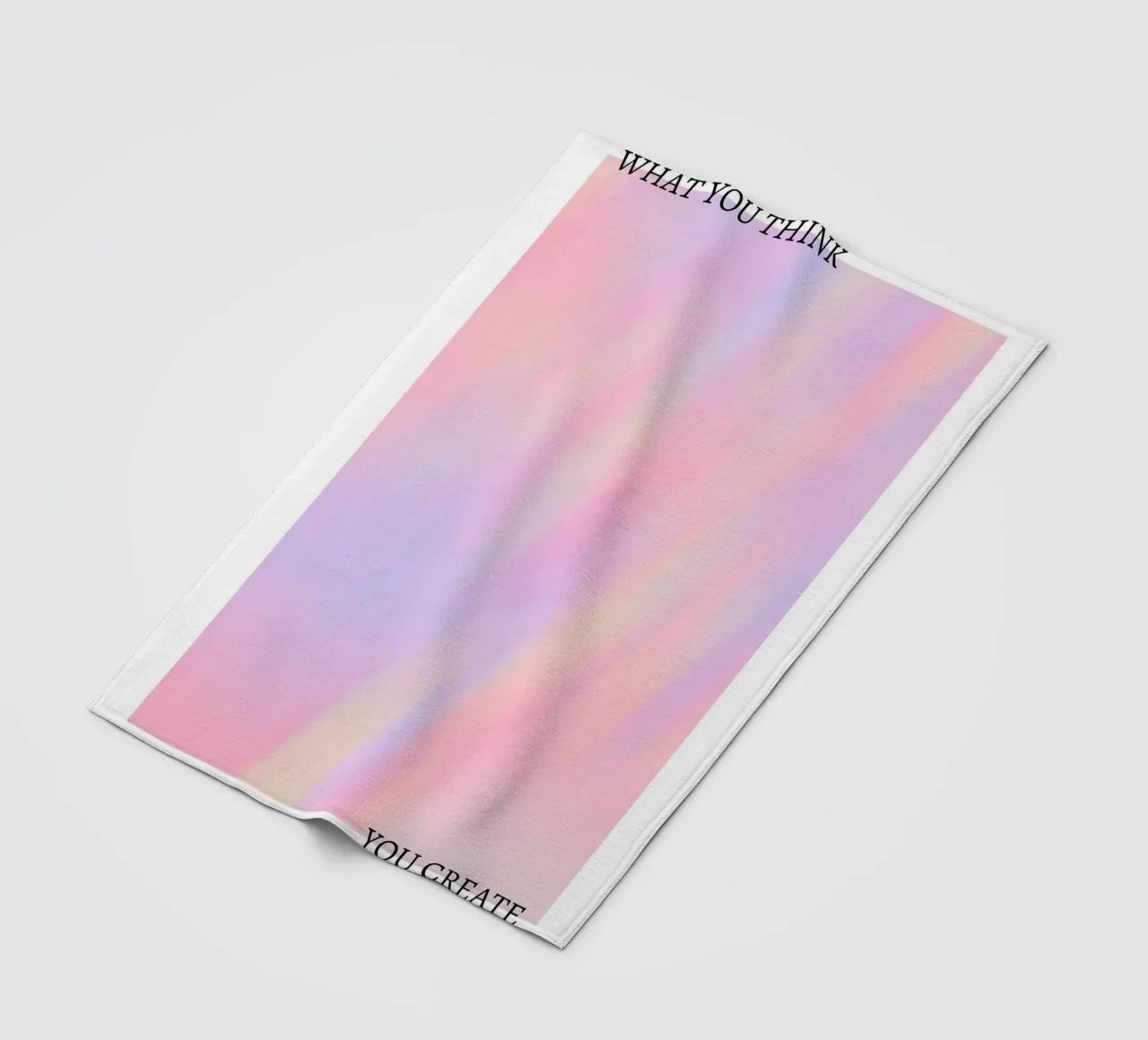 What You Think You Create - Pastel Aura Gradient Print fleece blanket by homdeco