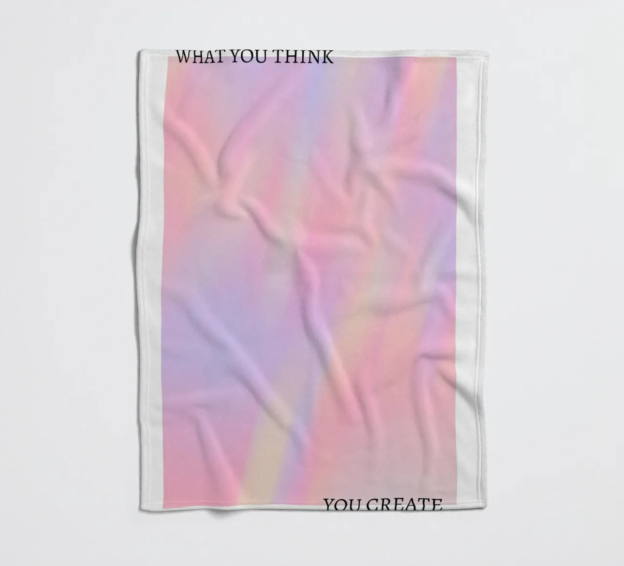 What You Think You Create - Pastel Aura Gradient Print fleece blanket by homdeco