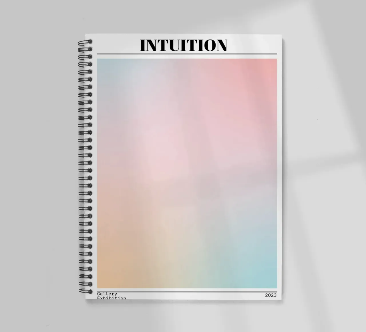 Intuition Aura Gradient Print - Gallery Exhibition spiral notebook by homdeco