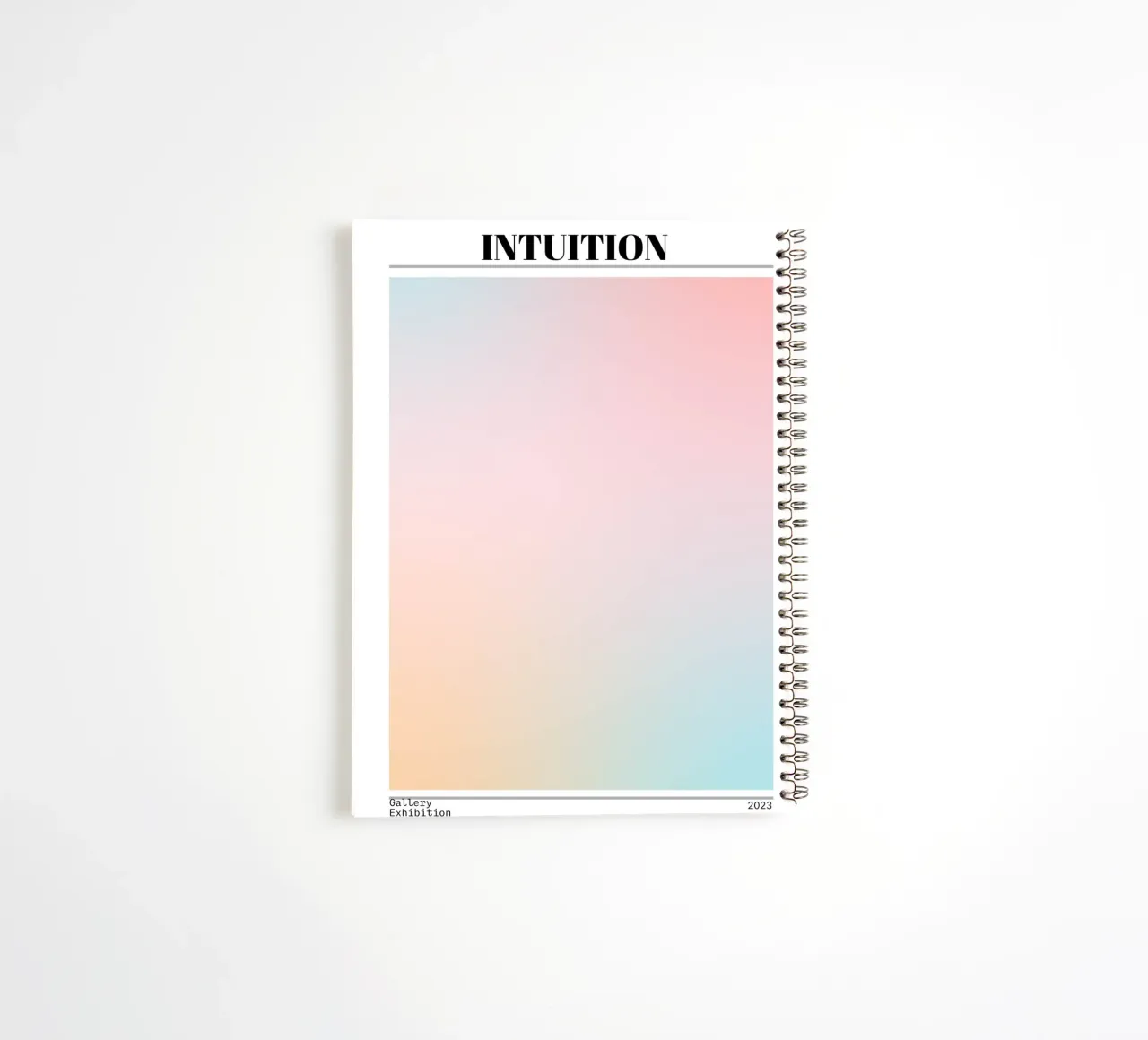 Intuition Aura Gradient Print - Gallery Exhibition spiral notebook by homdeco