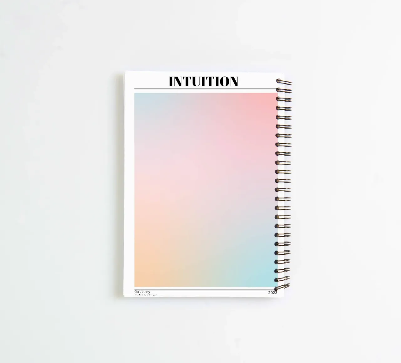 Intuition Aura Gradient Print - Gallery Exhibition spiral notebook by homdeco