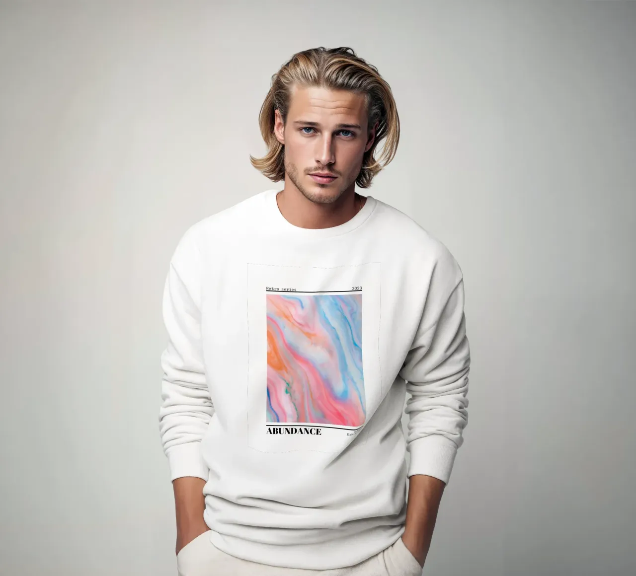 Abundance Marble Swirl Retro Gallery Print sudadera de homdeco
