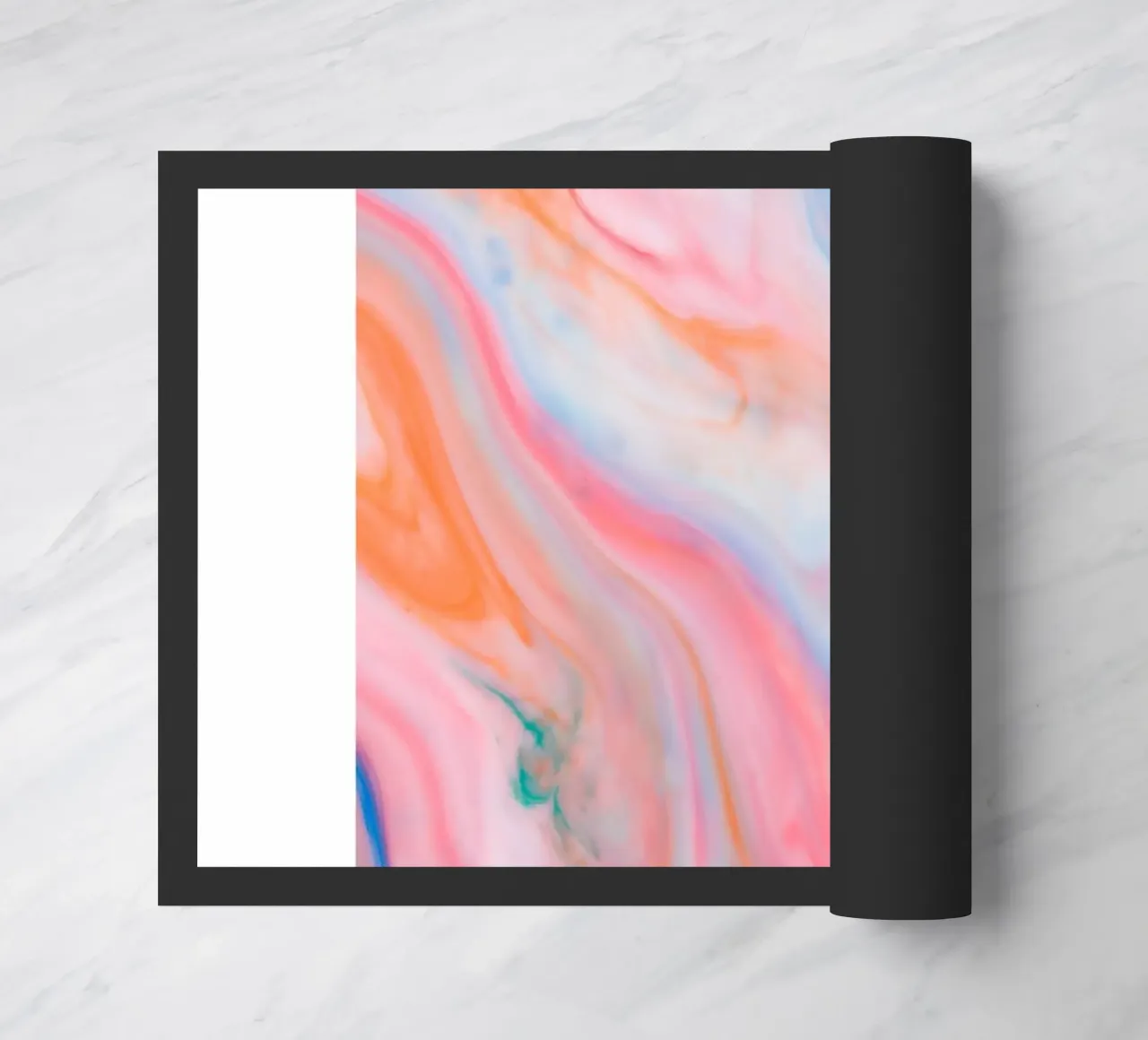 Abundance Marble Swirl Retro Gallery Print felpudo de homdeco