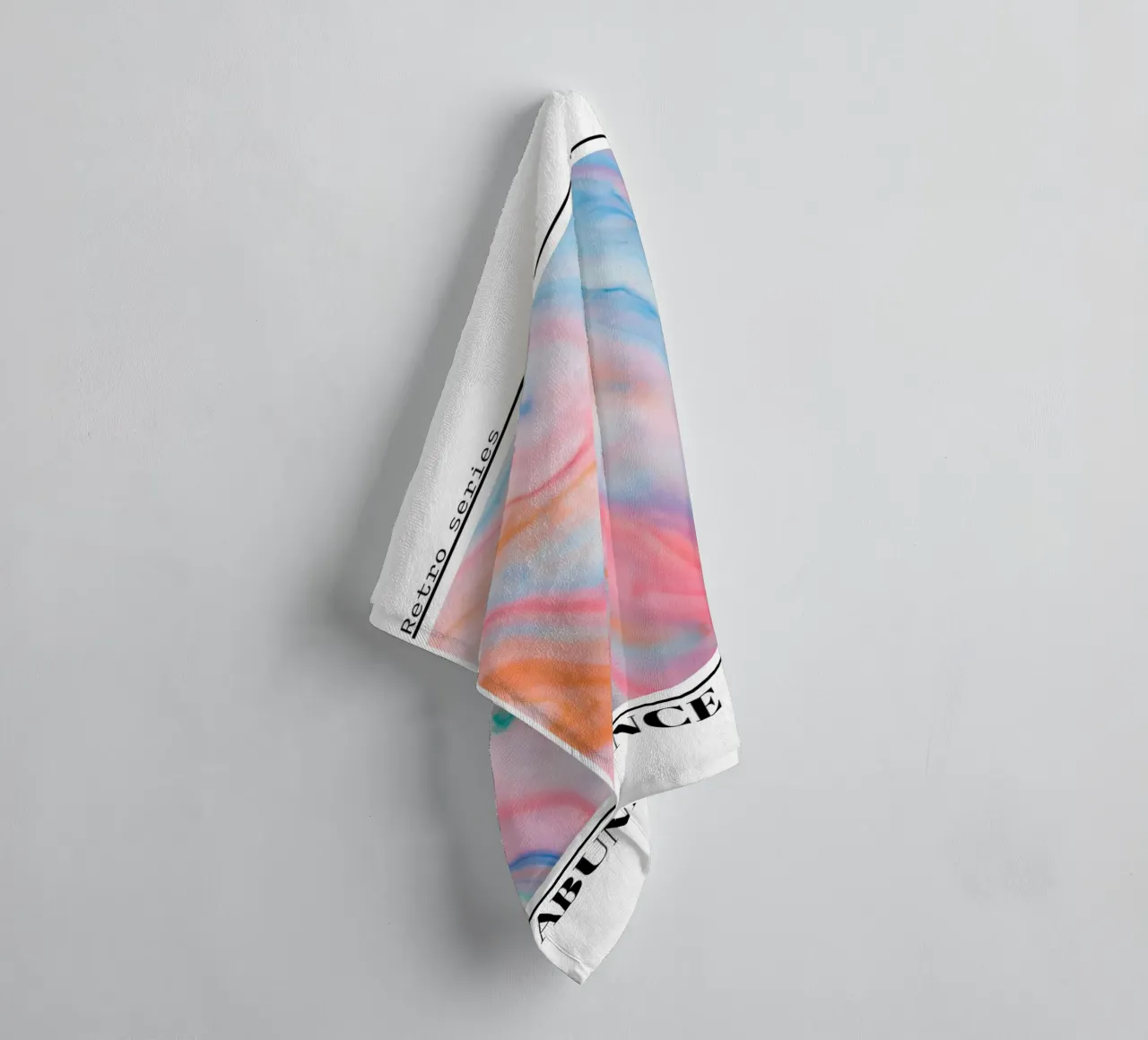 Abundance Marble Swirl Retro Gallery Print towel by homdeco